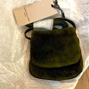 Urban code mini suede leather handbag crossover New olive